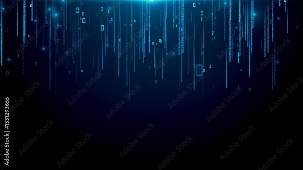 Obraz premium Digital Light Rain Technology Background