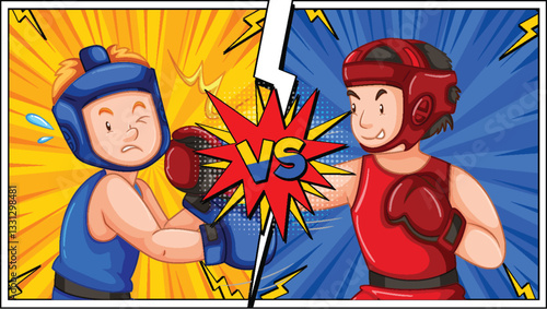 Boxing Match Showdown: Red vs Blue