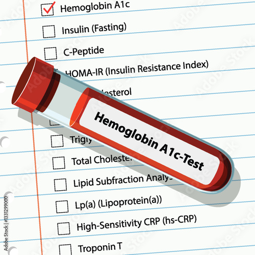 Medical Blood Test Checklist Illustration