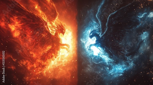 versus wallpaper, heaven and hell, good vs evil, light and darkness background, for match competition