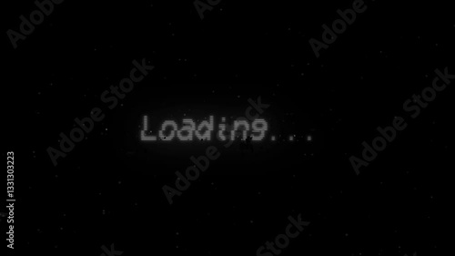 VHS Loading Screen glitchy 80s tv broadcast, retro style loading screen