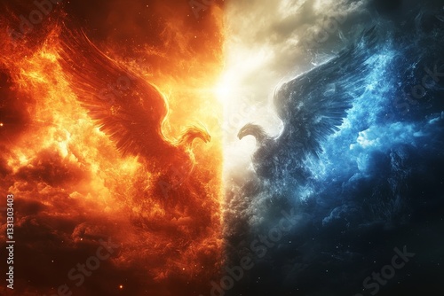 versus wallpaper, heaven and hell, good vs evil, light and darkness background, for match competition