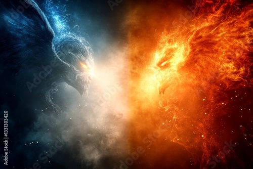 versus wallpaper, heaven and hell, good vs evil, light and darkness background, for match competition