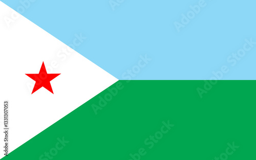 Free Download Illustration of Djibouti national flag - GFXLoad