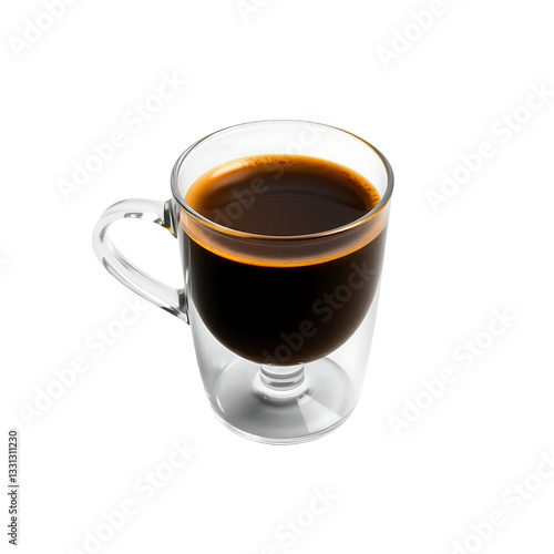 Wallpaper Mural Glass cup of espresso coffee isolated on transparent background Generative Ai. Torontodigital.ca