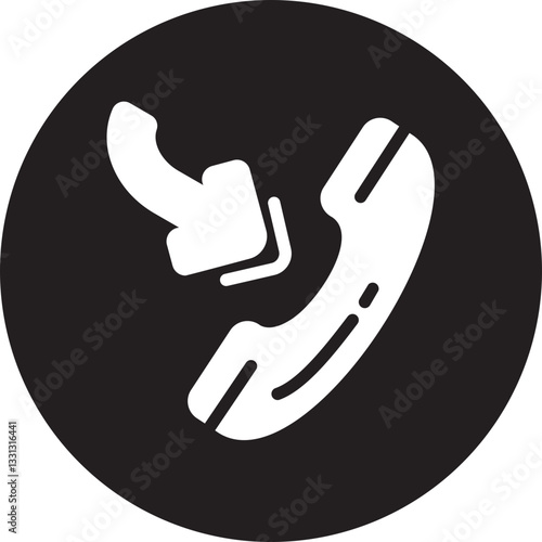 incoming call glyph icon