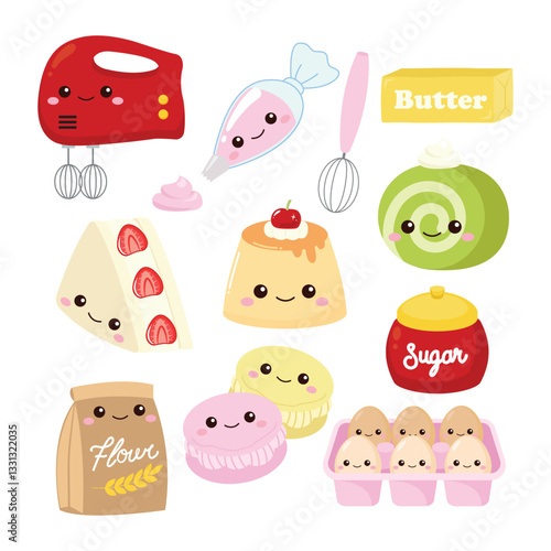Cute baking tool and dessert collection