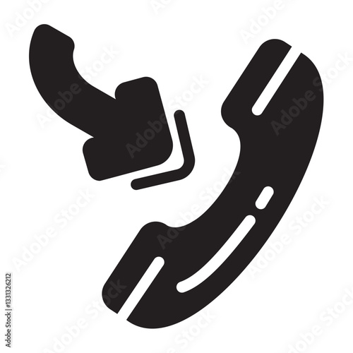 incoming call glyph icon