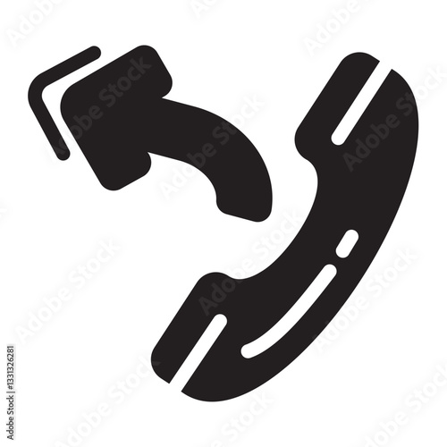 outgoing call glyph icon