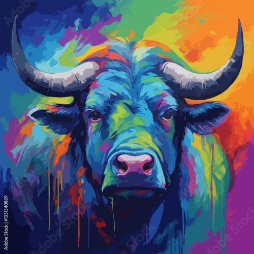 Vivid color buffalo