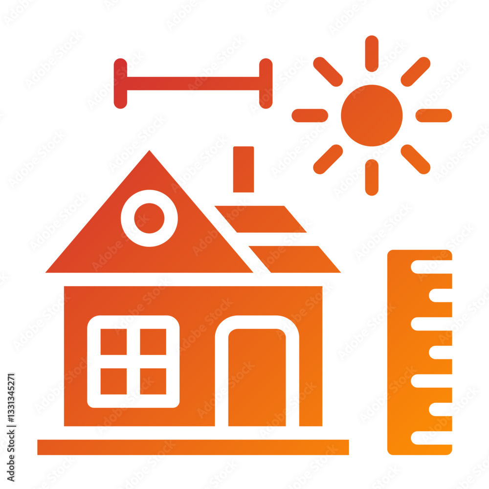 Vector Design House Measurement Icon Style Vector Design House Measurement Icon Style