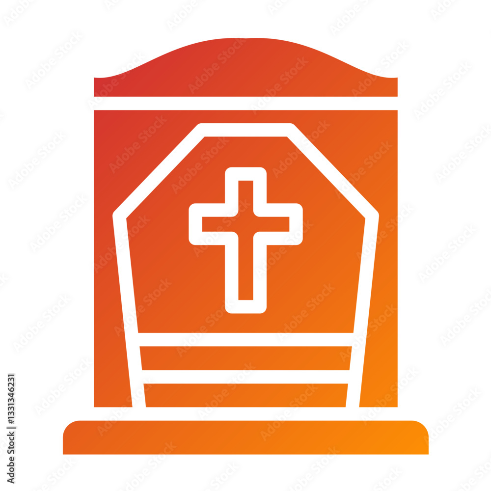 Obraz premium Vector Design Cemetery Icon Style