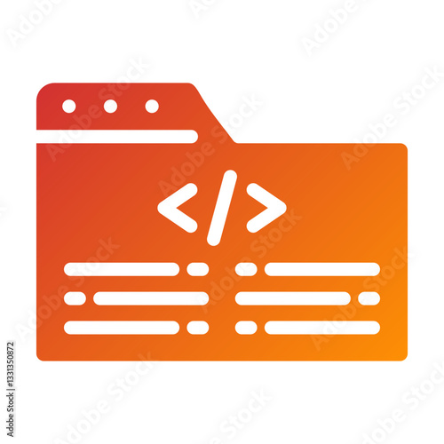 Vector Design Coding Icon Style