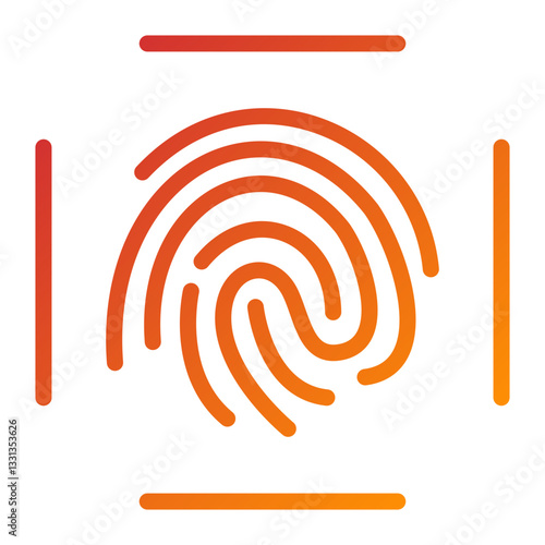 Vector Design Fingerprint Icon Style