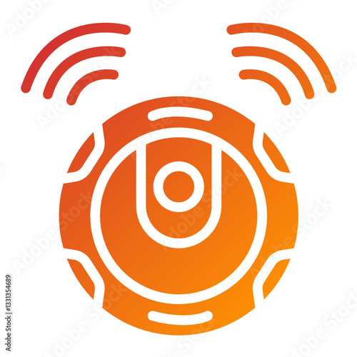 Vector Design Robotic Vaccum Icon Style
