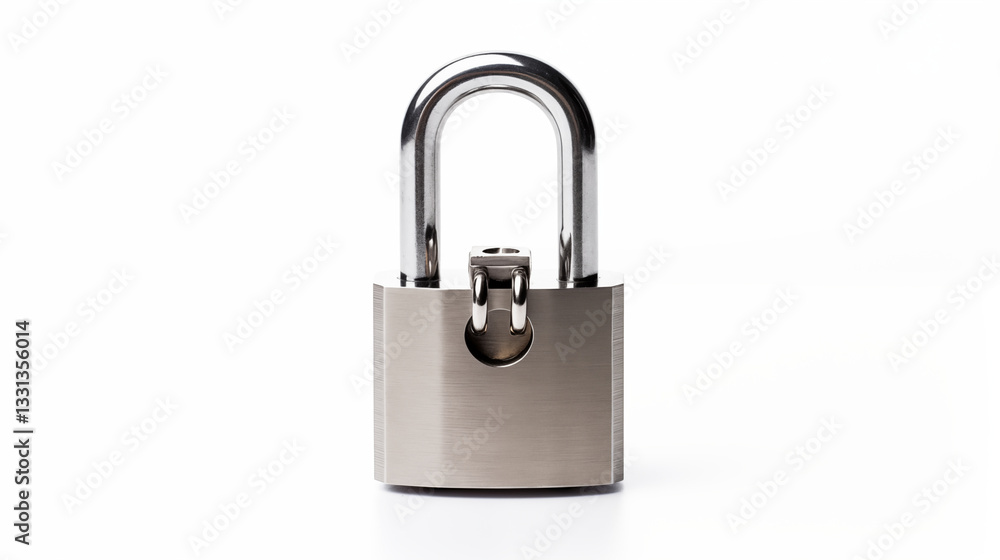 Metal Padlock Security Closeup Steel Lock Safety Protection Metal Padlock Security Closeup Steel Lock Safety Protection