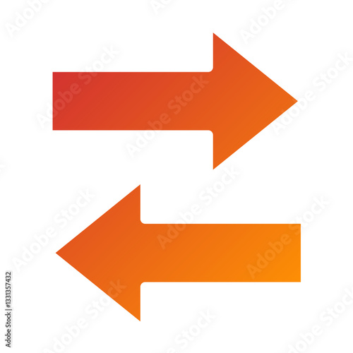 Vector Design Opposite Arrow Icon Style