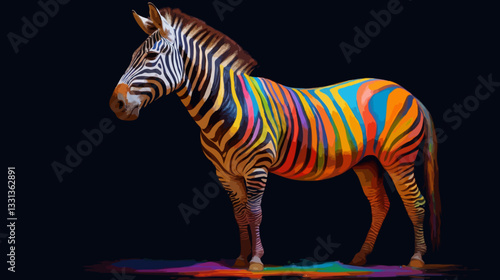 Vivid color zebra