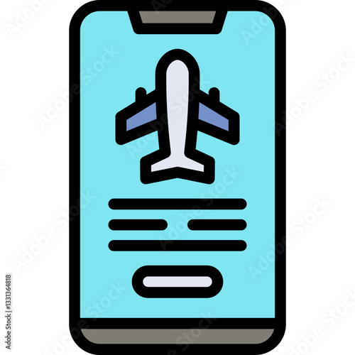 booking smartphone icon