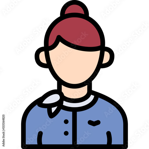 women air hostess icon