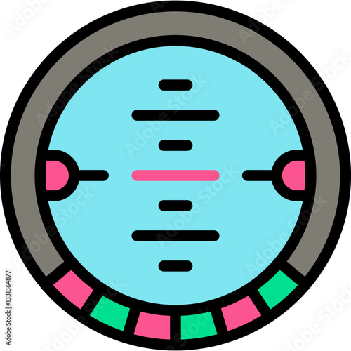Принти на полотні altimeter plane icon