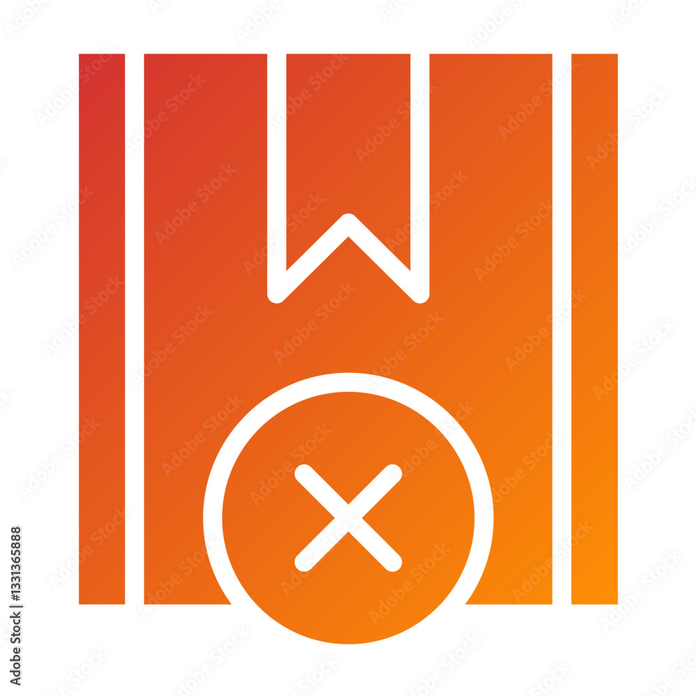 Obraz premium Vector Design Rejected Project Icon Style