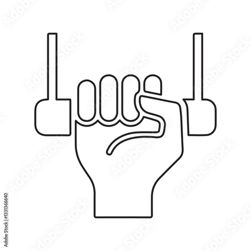 bus hanger line icon