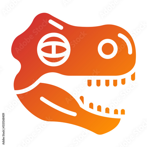 Vector Design Dinosaur Fossil Icon Style