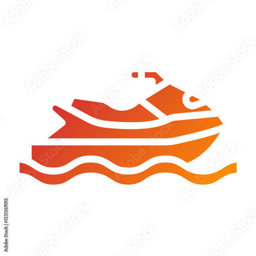 Vector Design Jet Ski Icon Style