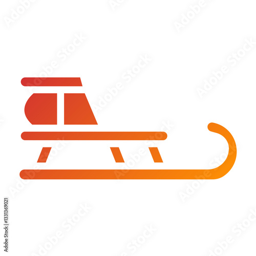 Vector Design Sled Icon Style