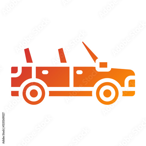 Vector Design Convertible Car Icon Style