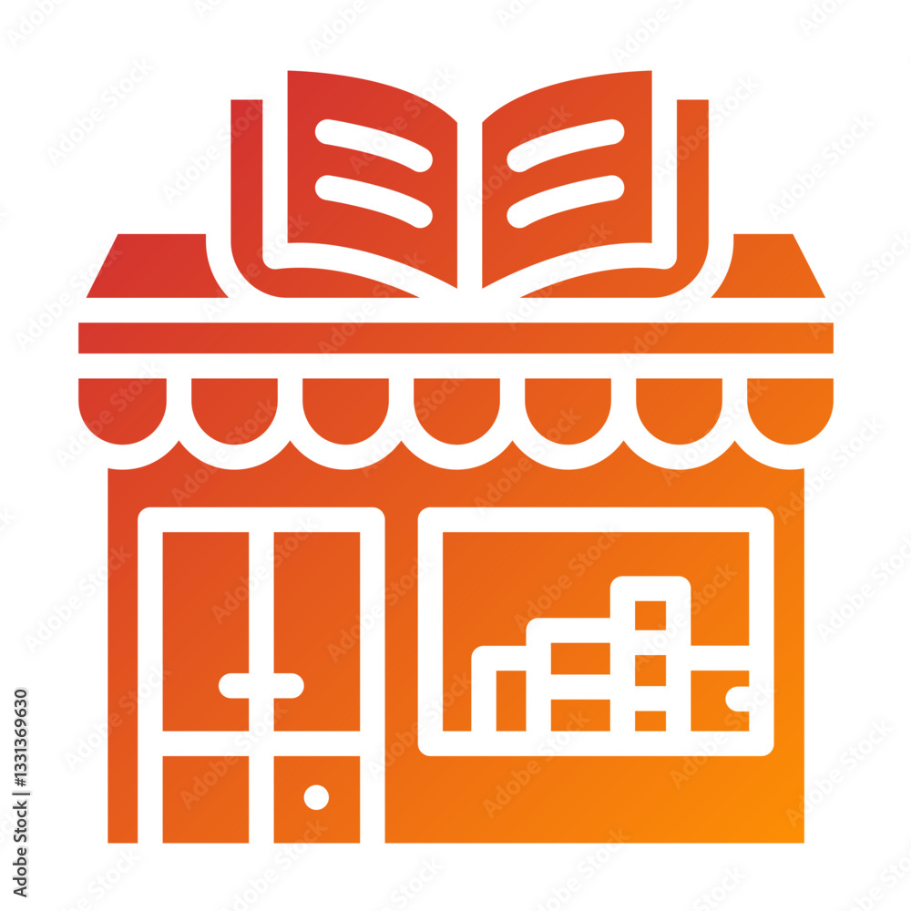 Fototapeta premium Vector Design Book Store Icon Style