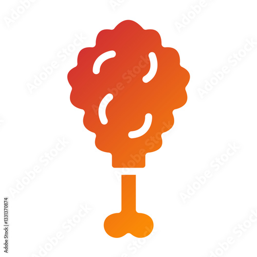 Vector Design Fried Chicken Icon Style