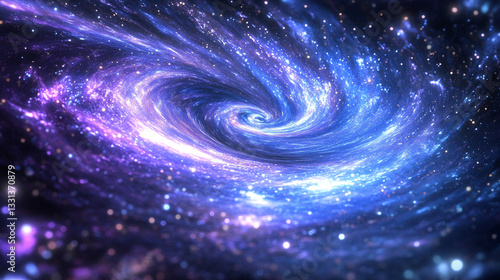 Stunning Spiral Galaxy Illustration for Cosmic Enthusiasts. A vibrant spiral galaxy with glowing stars, perfect for wallpapers or space-themed art.