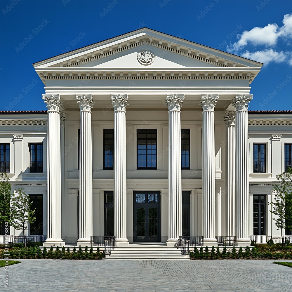 Obraz premium Exquisite architecture with detailed columns and ornamental features high resolution picture