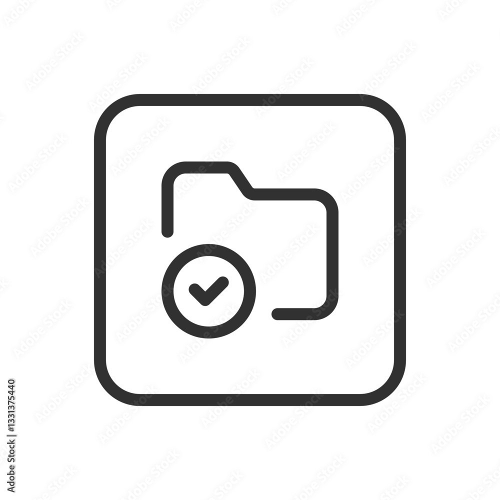 Folder Checkmark Icon - Modern Simple Flat Vector for Web and Mobile Folder Checkmark Icon - Modern Simple Flat Vector for Web and Mobile