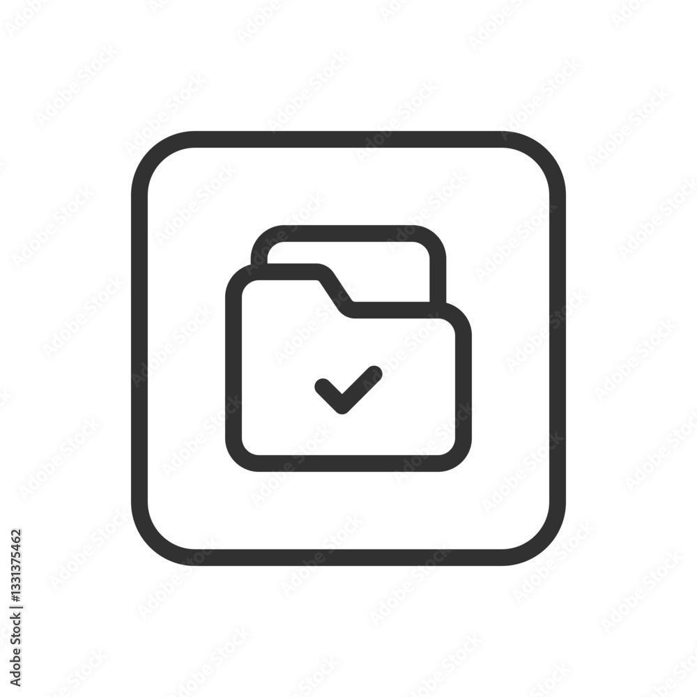 Folder Checkmark Icon - Modern Simple Flat Vector for Web and Mobile Folder Checkmark Icon - Modern Simple Flat Vector for Web and Mobile