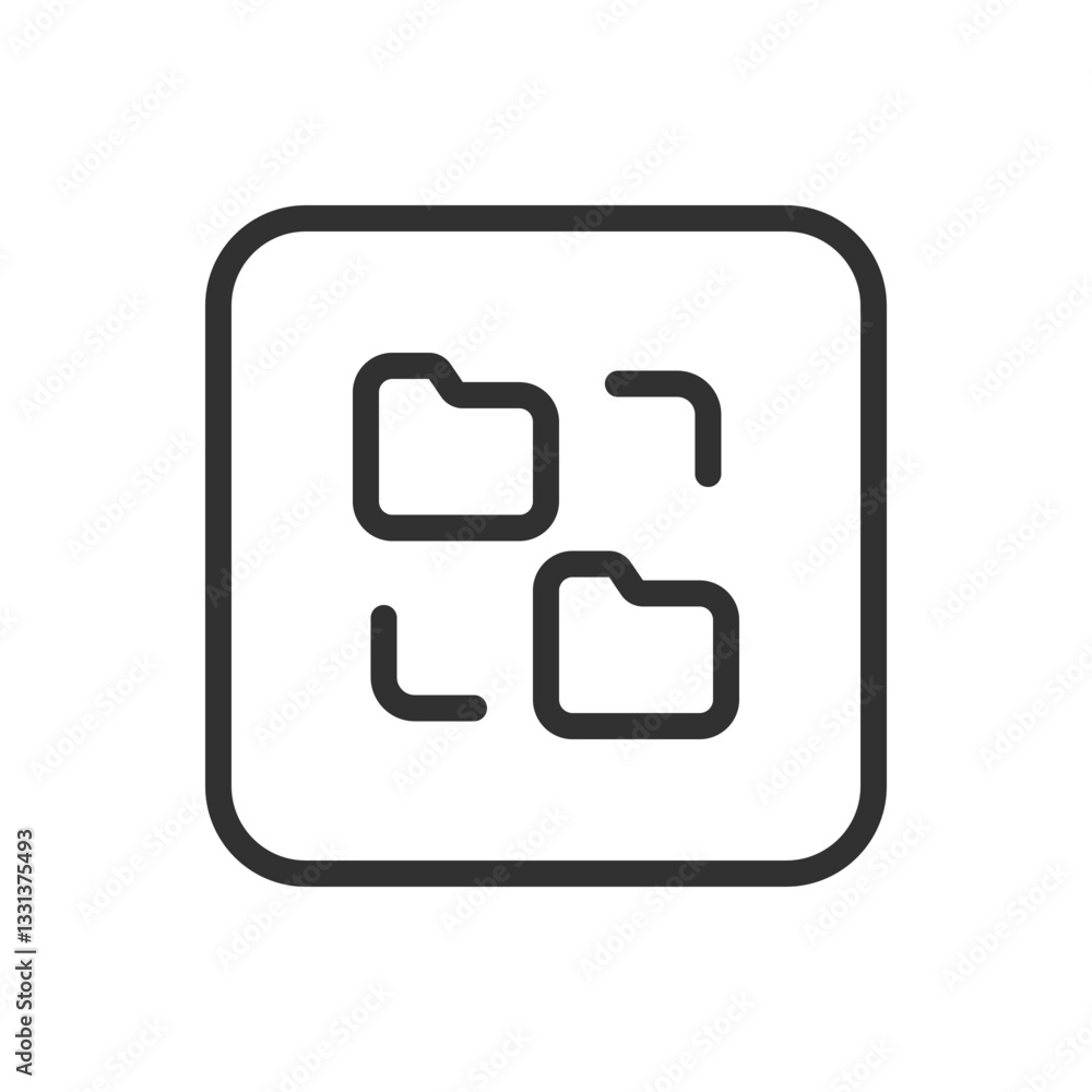 Folder Copy Group Icon - Modern Simple Flat Vector for Web and Mobile Folder Copy Group Icon - Modern Simple Flat Vector for Web and Mobile