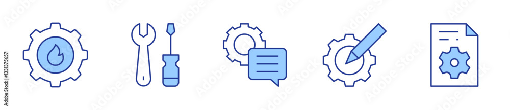 development, file, settings. Settings Icon vector illustration. Line Duotone style. Editable stroke development, file, settings. Settings Icon vector illustration. Line Duotone style. Editable stroke