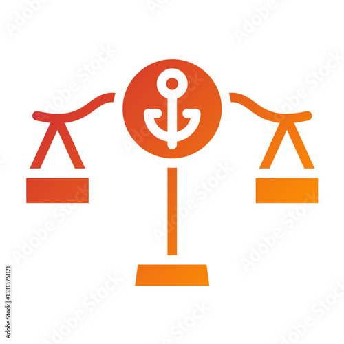 Vector Design Maritime Law Icon Style