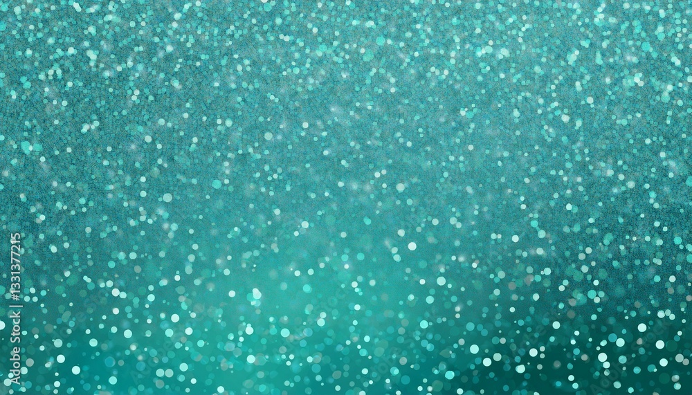 Fototapeta premium Glittery teal turquoise aqua and mint color glitter sparkle confetti texture background or flyer. Generated image