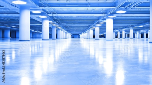 Fototapeta Naklejka Na Ścianę i Meble -  Empty hall for rent. Spotlights background. Event space