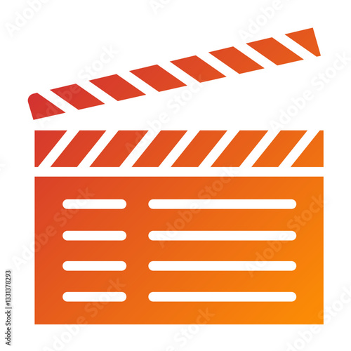 Vector Design Clapper Board Icon Style