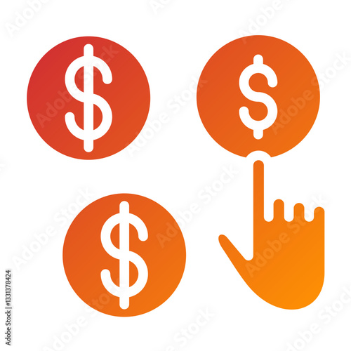 Vector Design Pay Per Click Icon Style