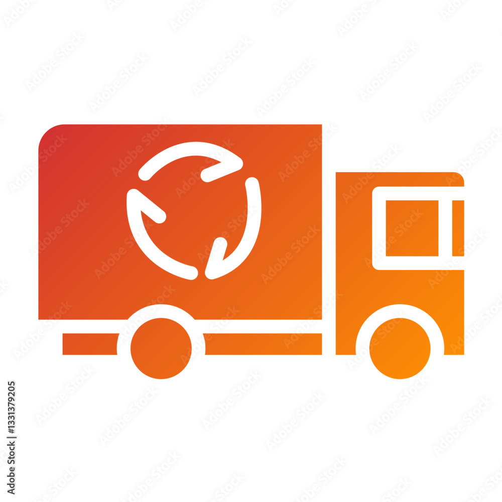 Vector Design Recycling Truck Icon Style Vector Design Recycling Truck Icon Style