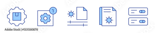 settings. Settings Icon vector illustration. Line Duotone style. Editable stroke.-1