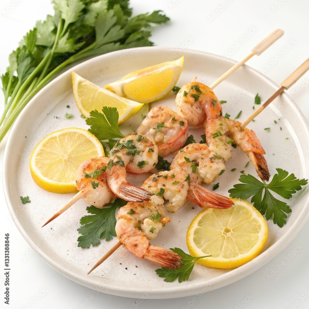 Grilled Shrimp Skewers with Garlic Butter
A plate of grilled shrimp skewers, glistening with garlic butter, is the centerpiece. Grilled Shrimp Skewers with Garlic Butter
A plate of grilled shrimp skewers, glistening with garlic butter, is the centerpiece.