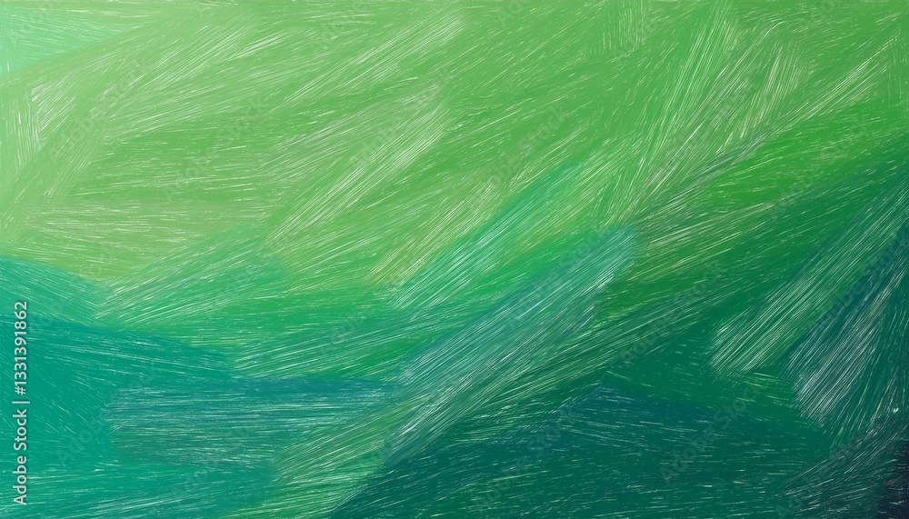 Obraz premium Art green pastel crayon background texture. Generated image