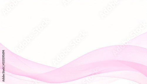 白い下地に明るく薄いピンクのウェーブの抽象的な背景	
