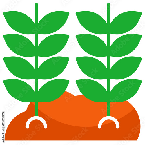 Whole grains Flat icon